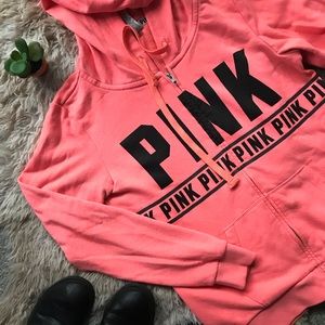Zip up PINK hoodie